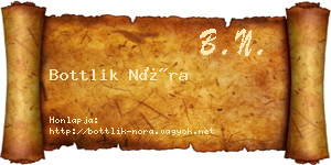 Bottlik Nóra névjegykártya